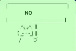 Cat holding sign that reads: NO