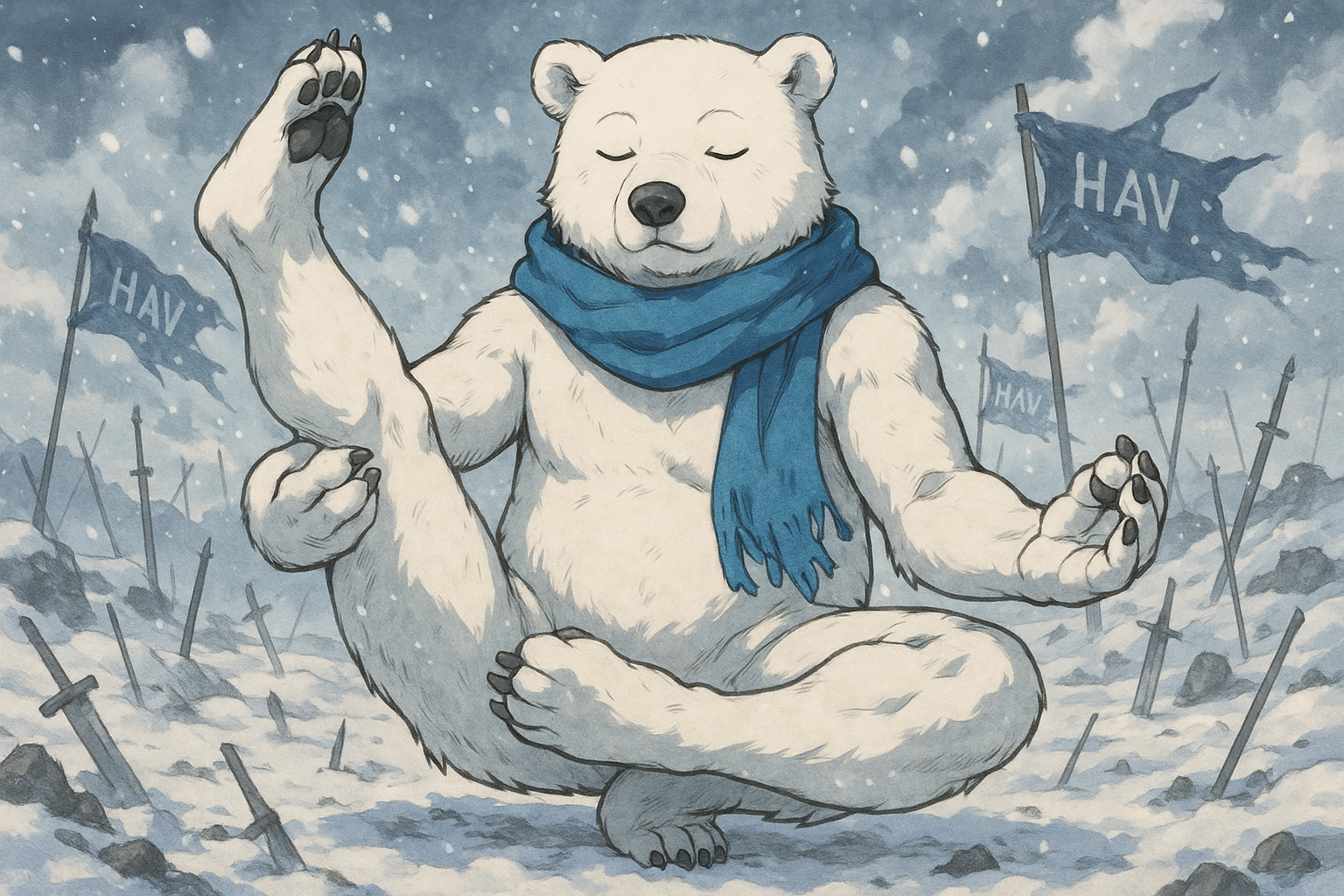 Polar Bear Chooses Peace Over PvP 🧘‍♂️