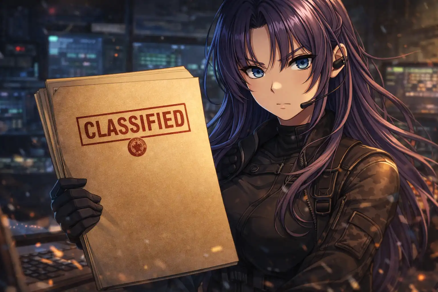 Documentary-style noir image of Whaleslaughter in shadows exchanging messages with State 2316 leadership, intelligence documents visible, question mark over whether it's espionage or betrayal